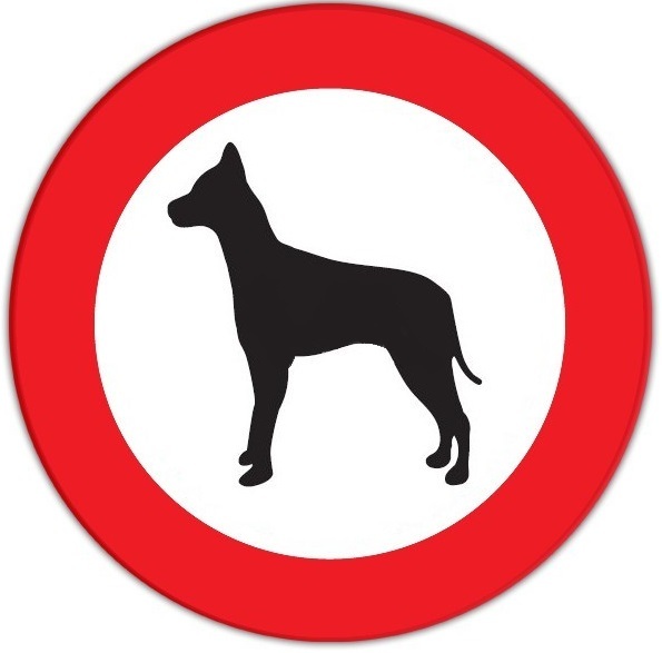 Verboden voor honden - hondenbord - ✓